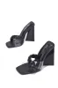 Castellar Braided Decor Odd-Shaped Block Heel - Black sold by Cape Robbin