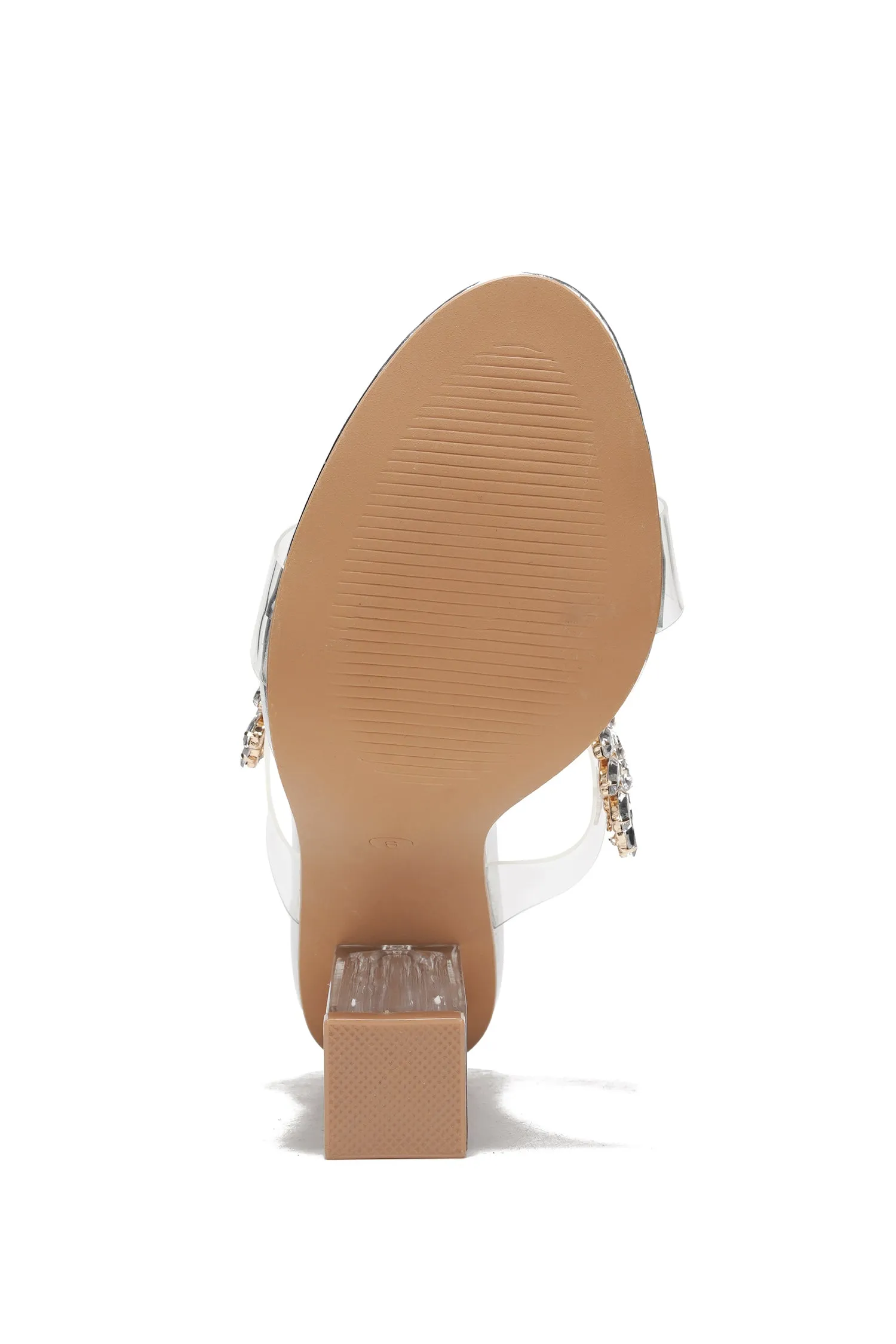 Sascha Rhinestone Embellished Block Heels - Silver sold by Cape Robbin product image thumbnail 3