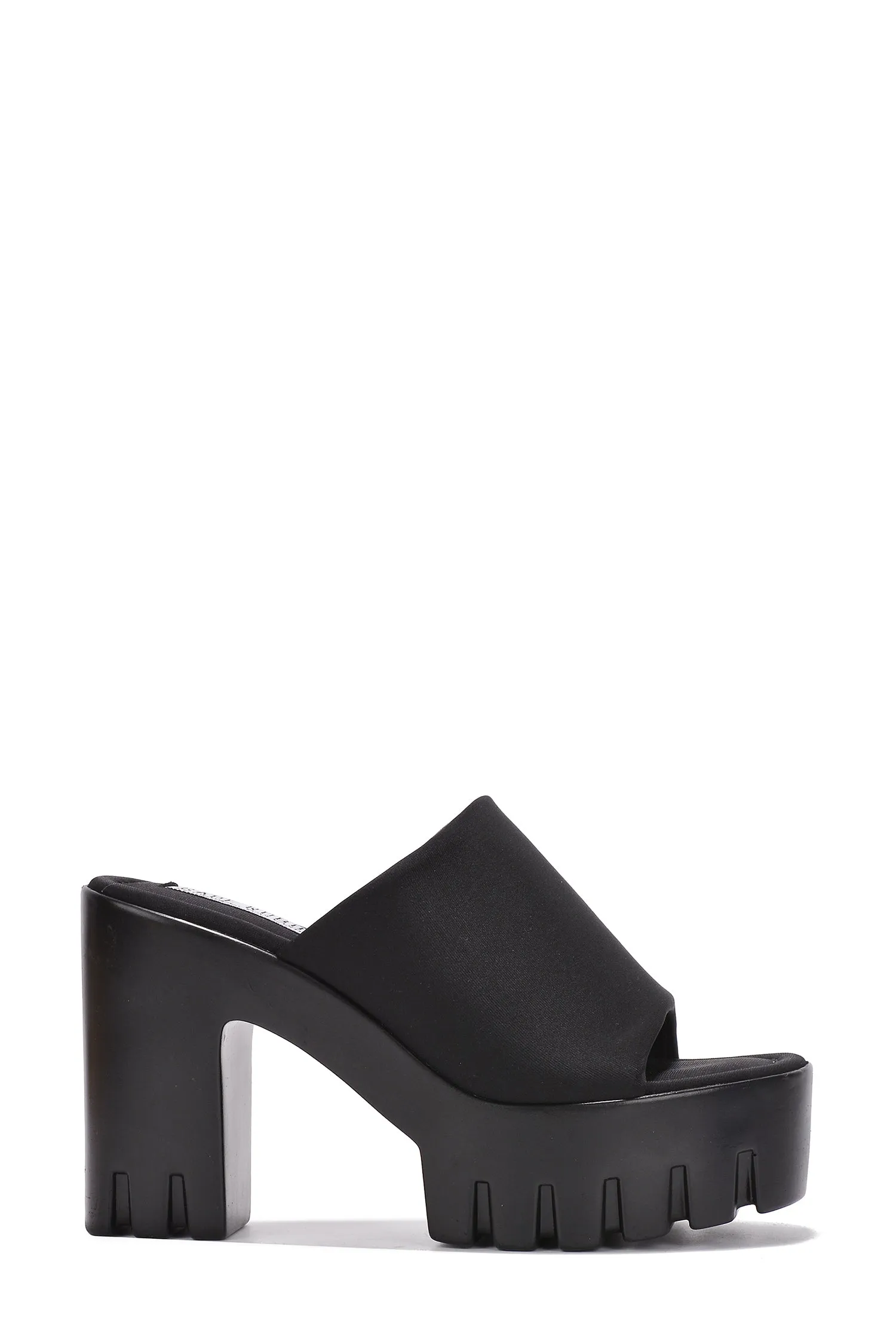 Echoya Women's Chunky Platform Sandals Block Heel - Slip On Elastic Band Shoes- Black sold by Cape Robbin product image thumbnail 2