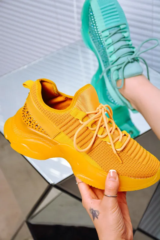 Bleeker Stylish Athletic Chunky Sneakers - Orange sold by Cape Robbin