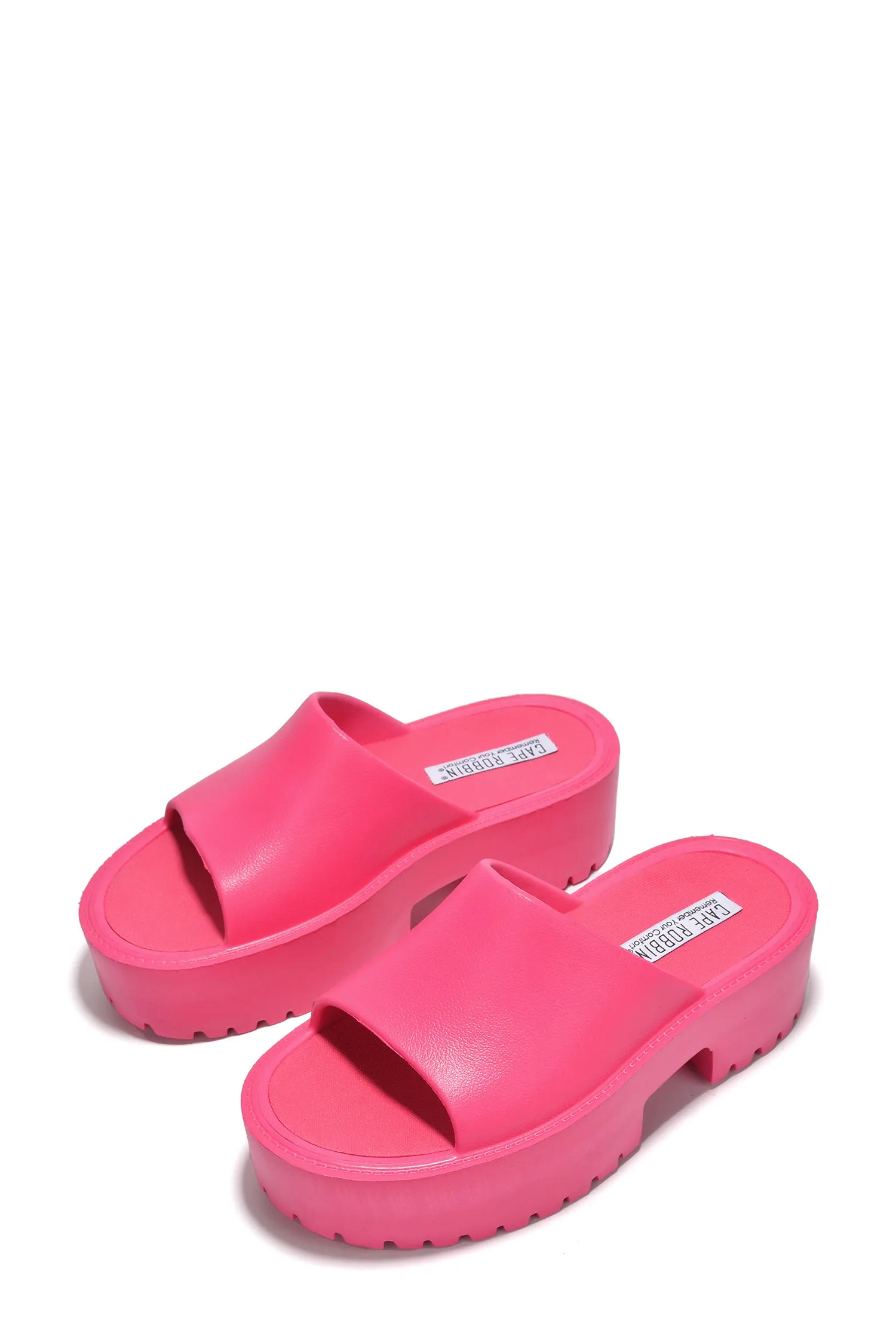 Oriya Open Toe Chunky Sandals - Fuchsia sold by Cape Robbin product image thumbnail 3