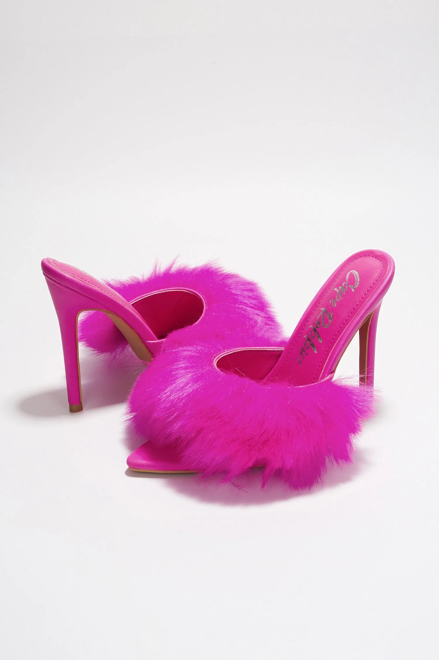 Edyth Faux Fur Heel Sandals - Pink sold by Cape Robbin product image thumbnail 5