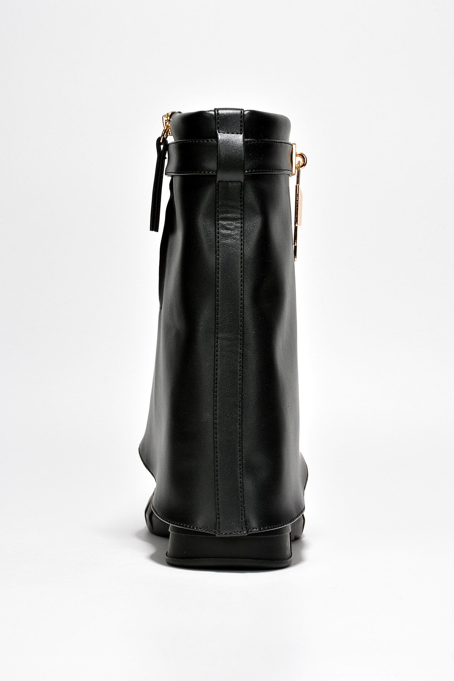 Morae Round Toe Fold-Over Platform Boots - Black sold by Cape Robbin product image thumbnail 5