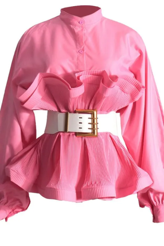 BLOOM SHIRRING - PINK sold by Cape Robbin