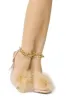 Corazon Feather Square Toe Clear High Heel - Nude sold by Cape Robbin