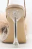 Corazon Feather Square Toe Clear High Heel - Nude sold by Cape Robbin