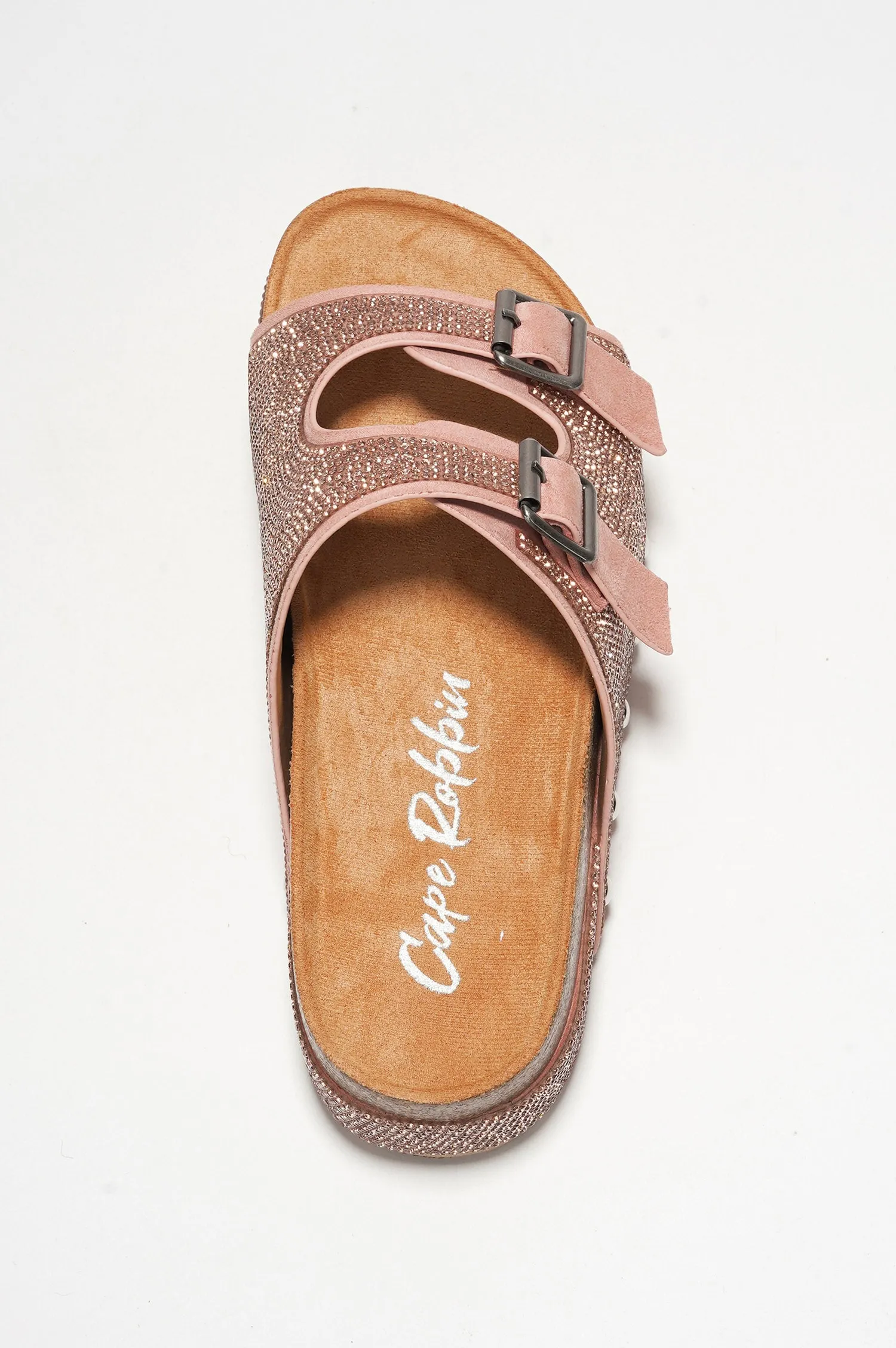 Karolina Rhinestone Buckled Flatform Sandals - Rose Gold sold by Cape Robbin product image thumbnail 5