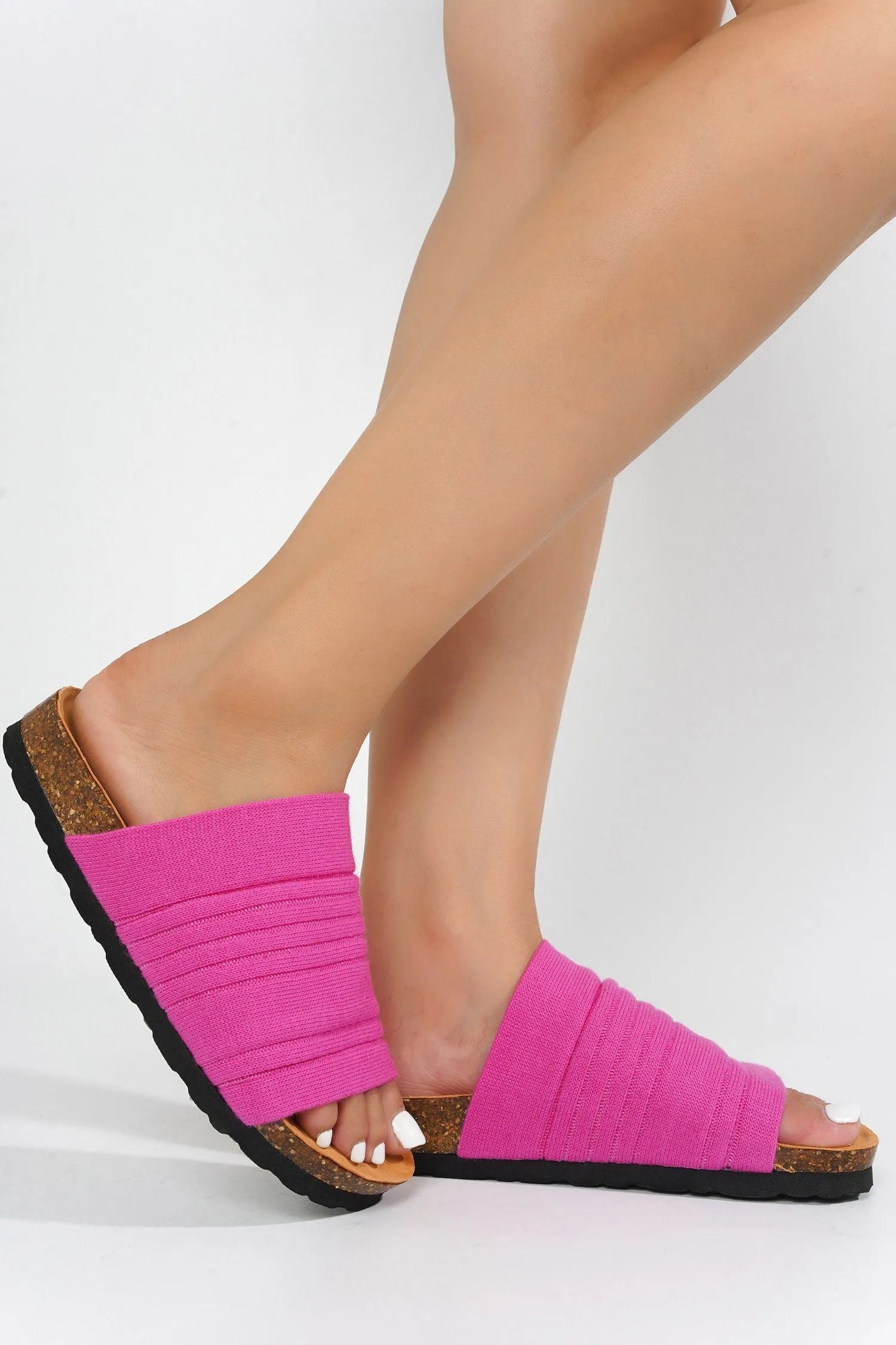 Calida Knit Contoured Footbed Flat Sandals - Pink sold by Cape Robbin product image thumbnail 4