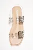 Mara Buckle Slingback Sandals - Clear sold by Cape Robbin