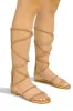 Narina Rhinestone Round Toe Flat Sandals - Gold sold by Cape Robbin