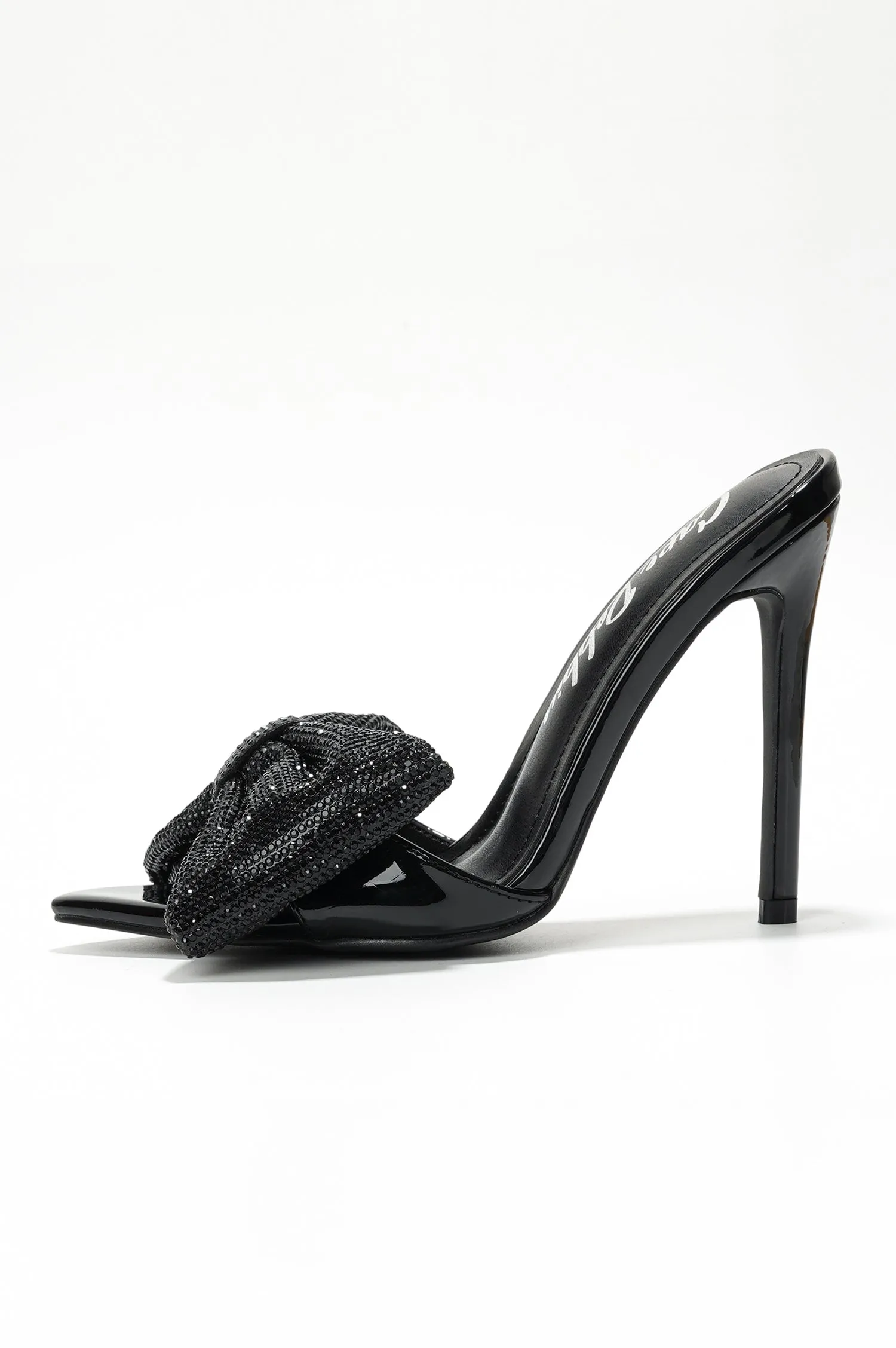 Dania Sparkling Rhinestone Bow Stiletto Heels - Black sold by Cape Robbin product image thumbnail 3