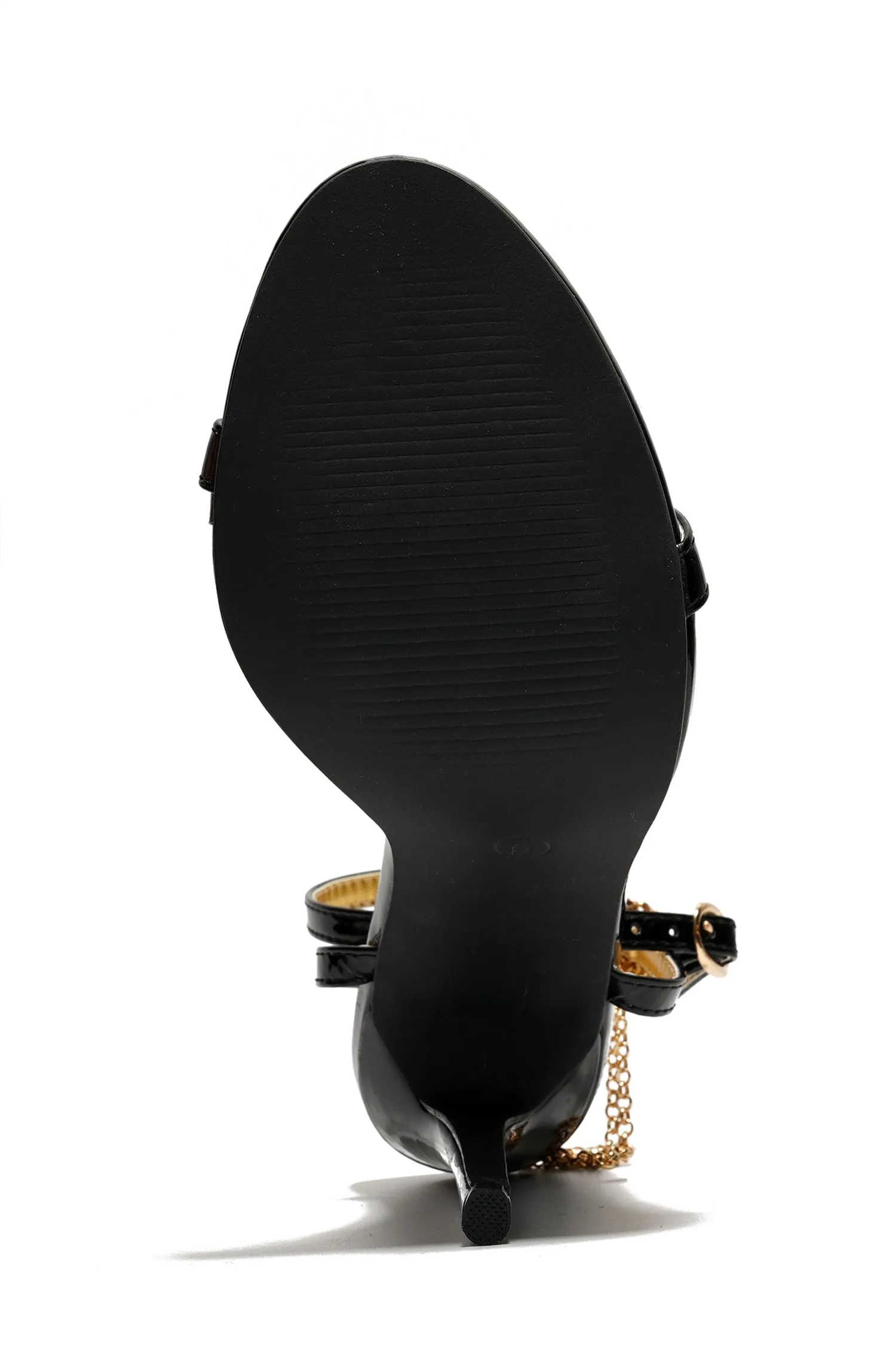 Mabelle Ankle Strap Stiletto Heeled Sandals with Chain details - Black sold by Cape Robbin product image thumbnail 3