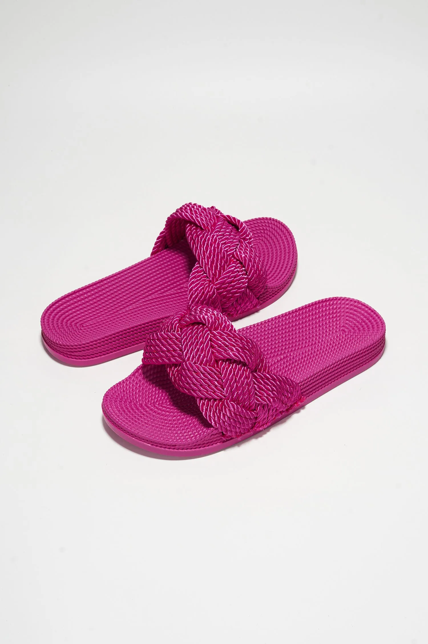 Annissa Rope Knot Slide Sandals - Fuchsia sold by Cape Robbin product image thumbnail 2