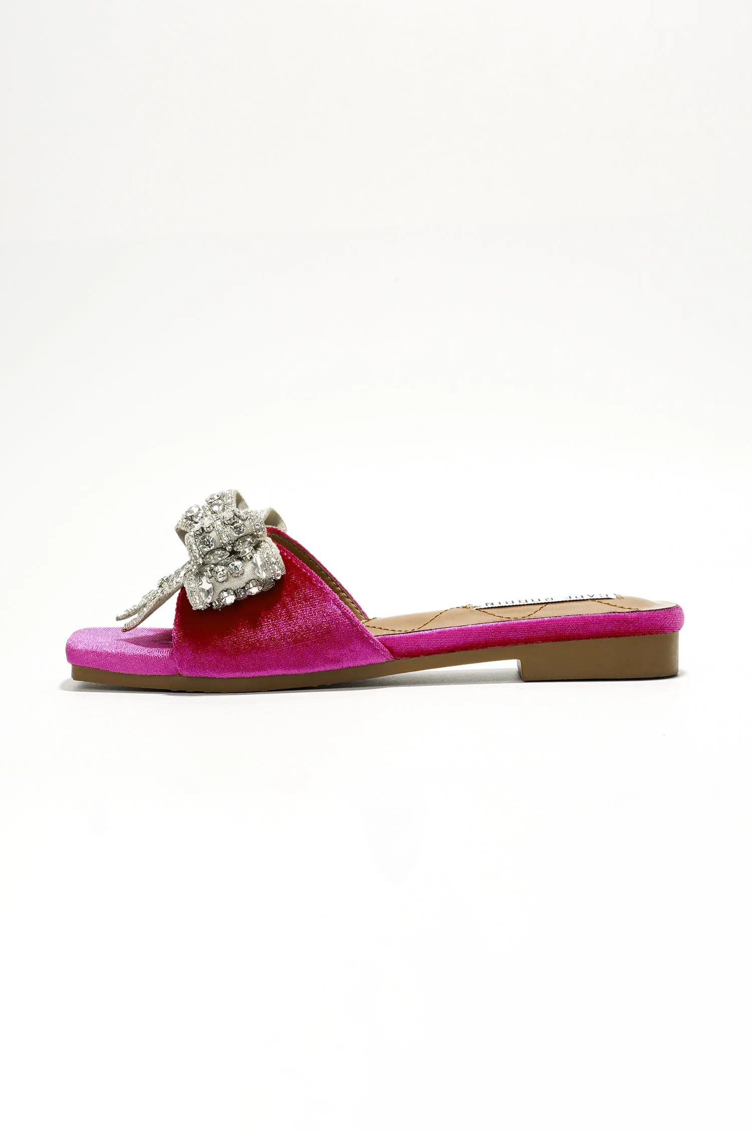 Ribbona Rhinestone Bow Slide Sandals - Pink sold by Cape Robbin product image thumbnail 3