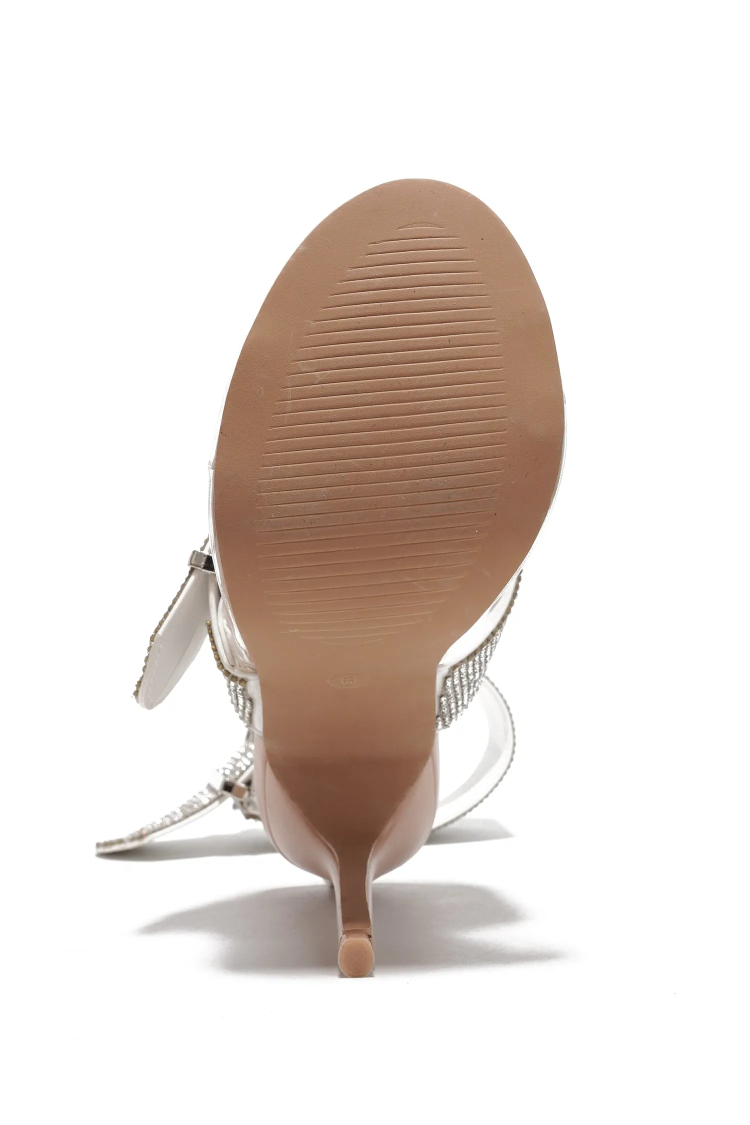 Everette Rhinestone-Coated Open Toe Heels - Clear sold by Cape Robbin product image thumbnail 3