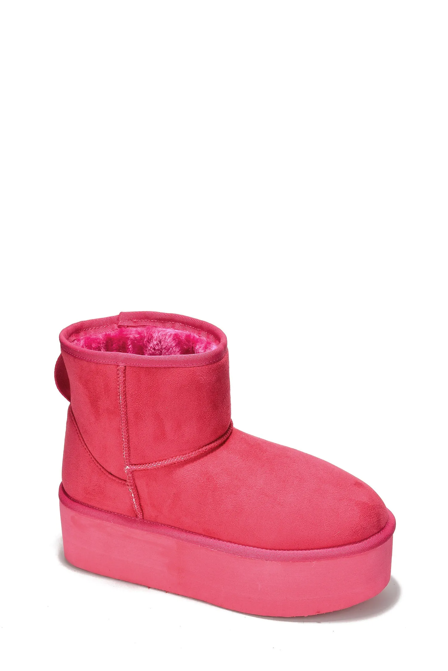 Nomel Chunky Platform Ankle Booties - Fuchsia sold by Cape Robbin product image thumbnail 2