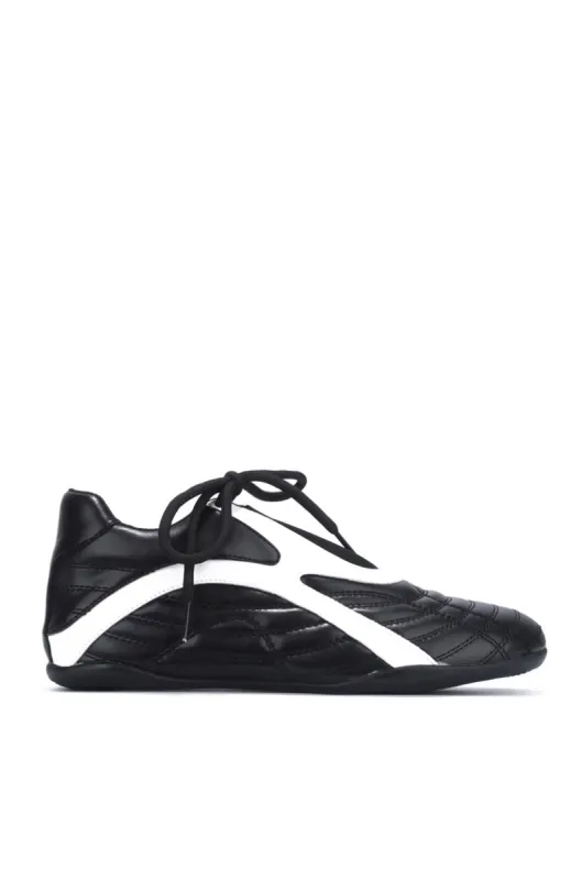 Vulay Colorblock Round Toe Low Cut Sneakers - Black sold by Cape Robbin