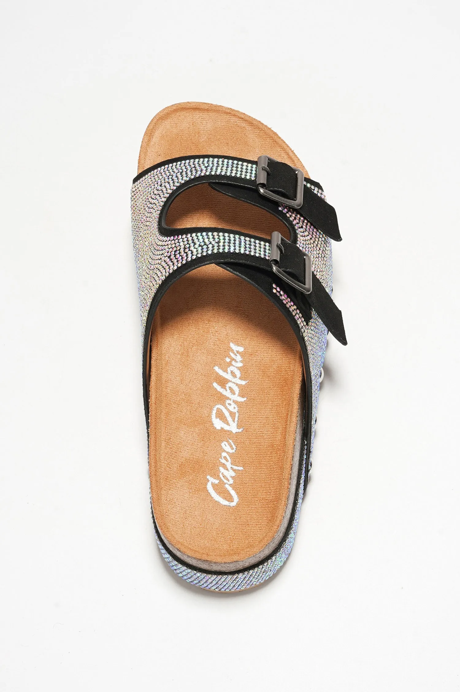 Karolina Rhinestone Buckled Flatform Sandals - Silver sold by Cape Robbin product image thumbnail 5