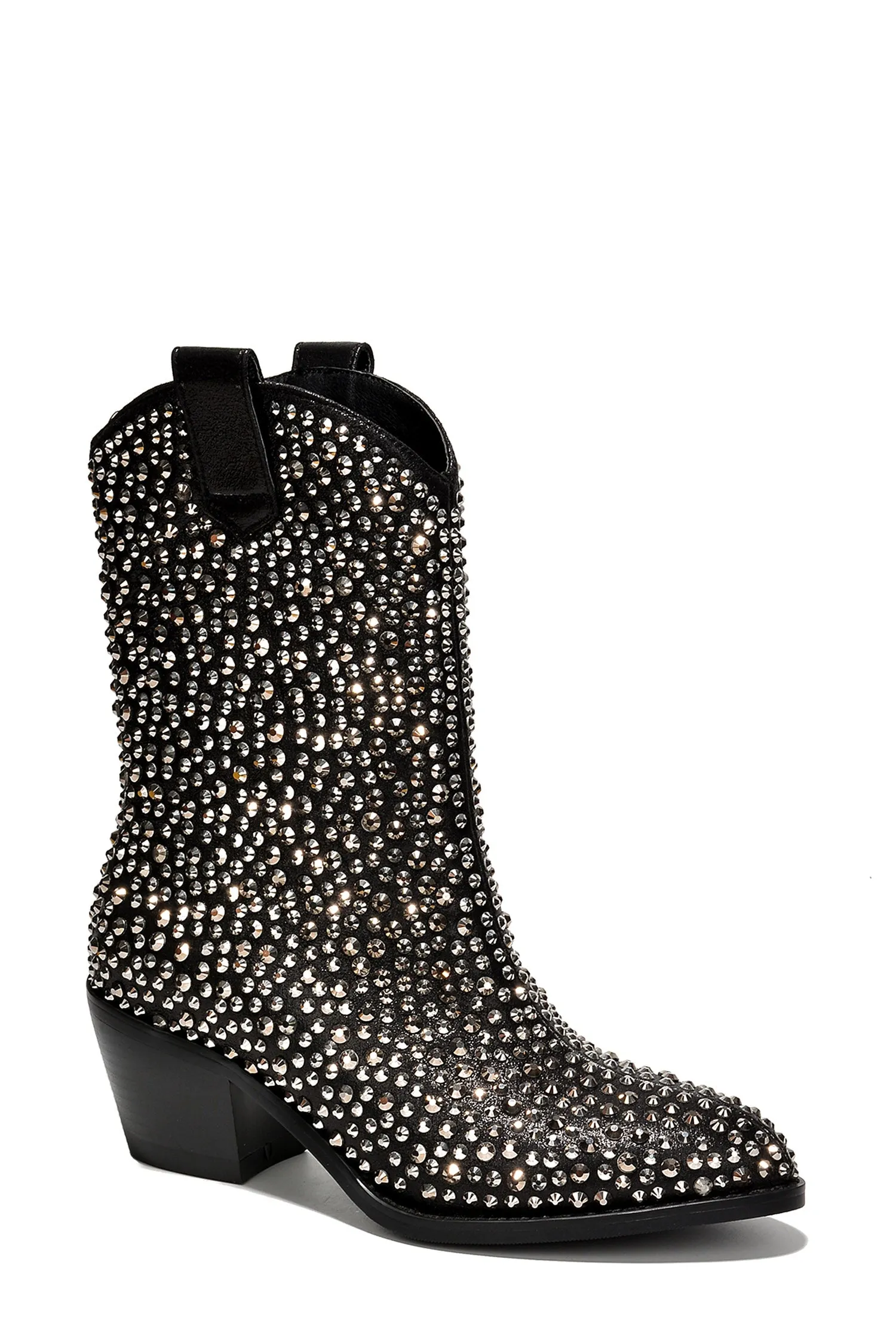 Crossett Studded Satin Cowboy Boots - Black sold by Cape Robbin product image thumbnail 2