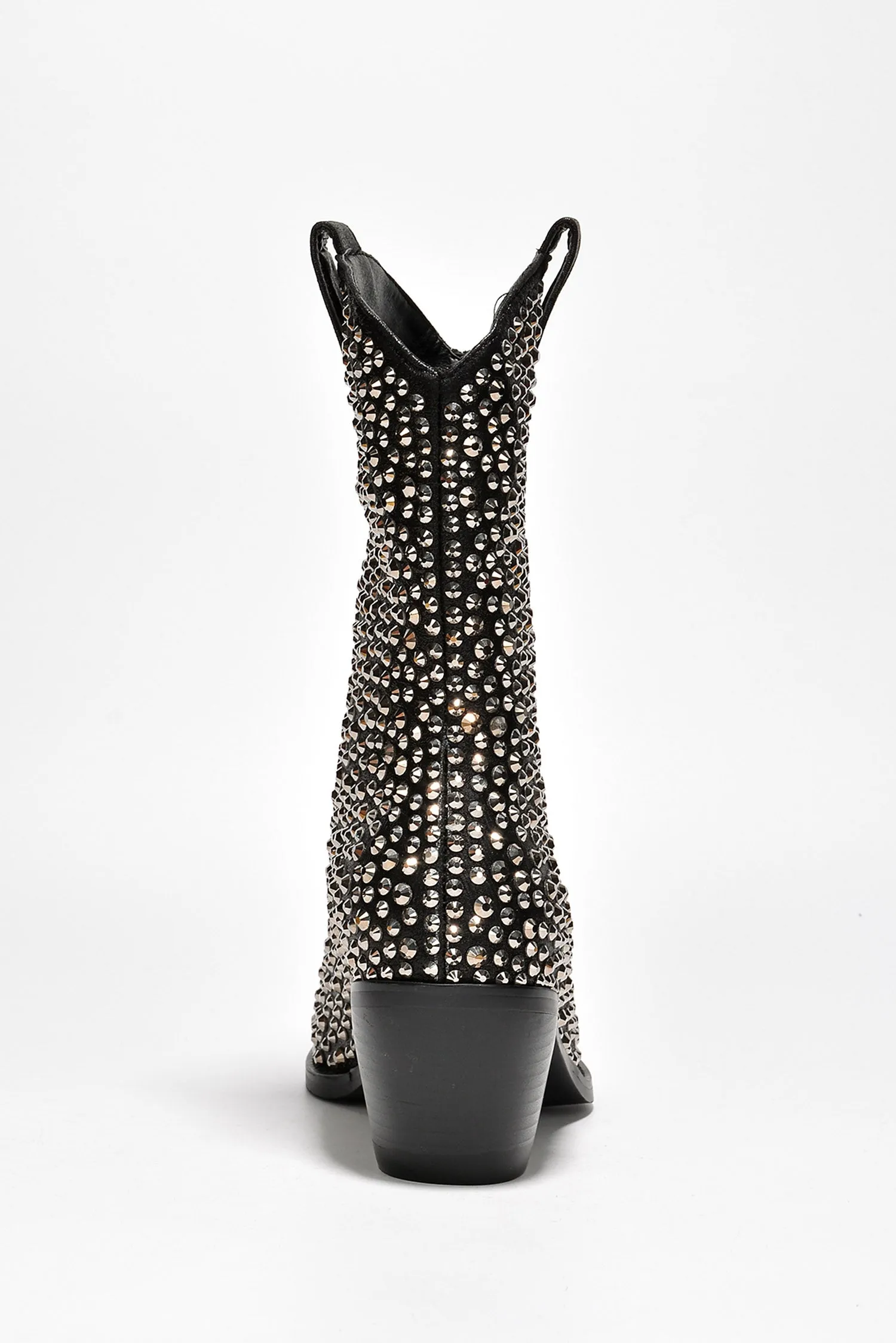 Crossett Studded Satin Cowboy Boots - Black sold by Cape Robbin product image thumbnail 5