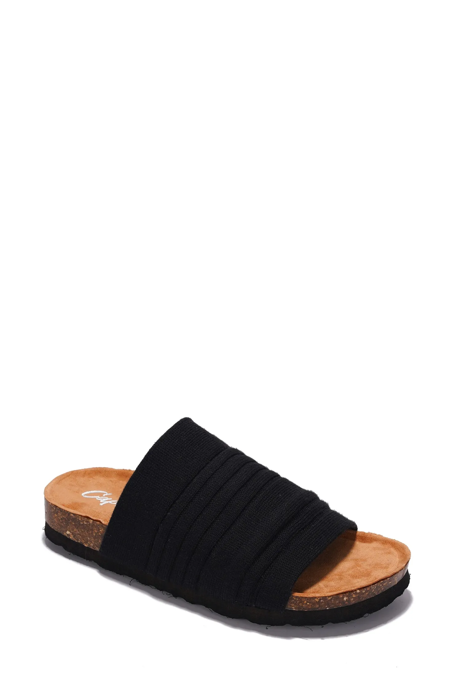 Calida Knit Contoured Footbed Flat Sandals - Black sold by Cape Robbin product image thumbnail 2
