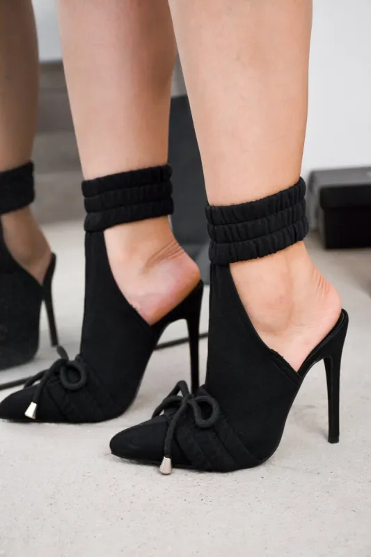 Moline Pointy Toe Skinny High Heel Booties - Black sold by Cape Robbin