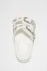 Glynda Pin-Buckle Faux Leather Sandals - White sold by Cape Robbin