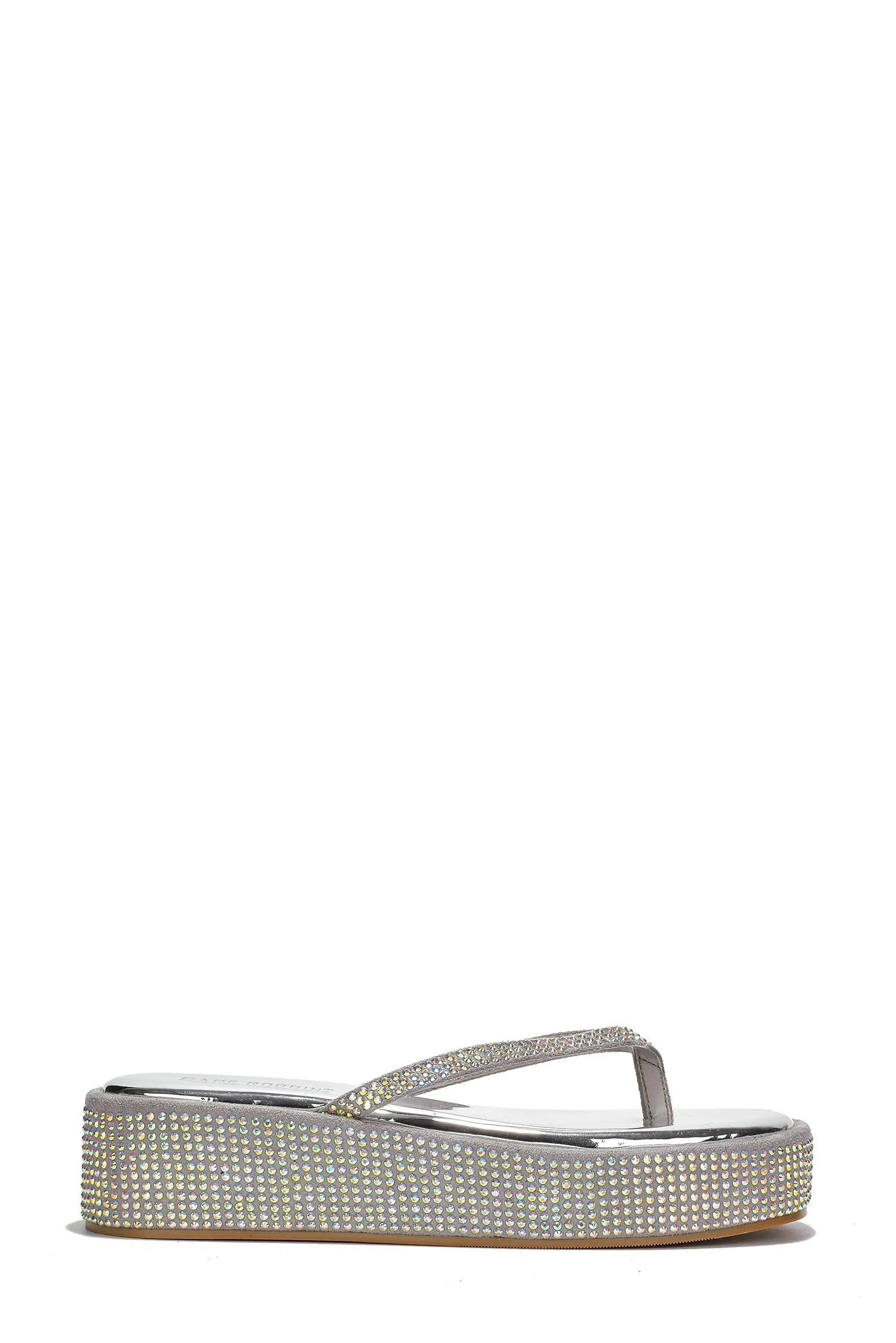 Jeje Metallic Rhinestone Platform Sandals - Silver sold by Cape Robbin product image thumbnail 2