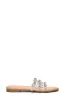 Klon Rhinestone Gem Studs Flat Sandals - Clear sold by Cape Robbin