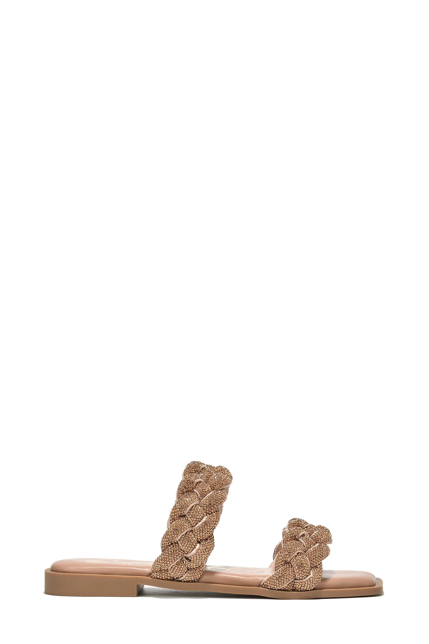 Mana Square Toe Flat Sandals - Gold sold by Cape Robbin product image thumbnail 3