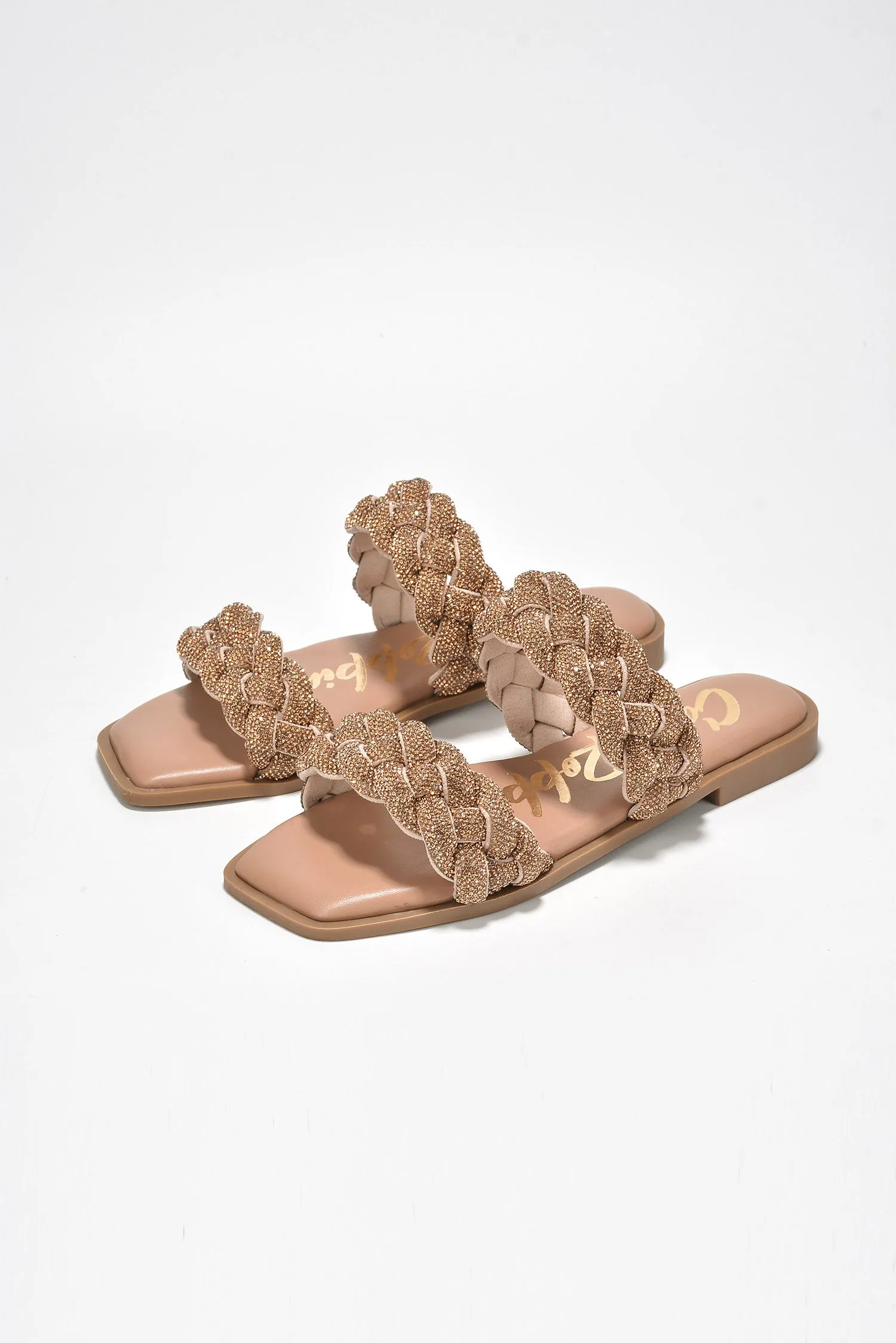 Mana Square Toe Flat Sandals - Gold sold by Cape Robbin product image thumbnail 4