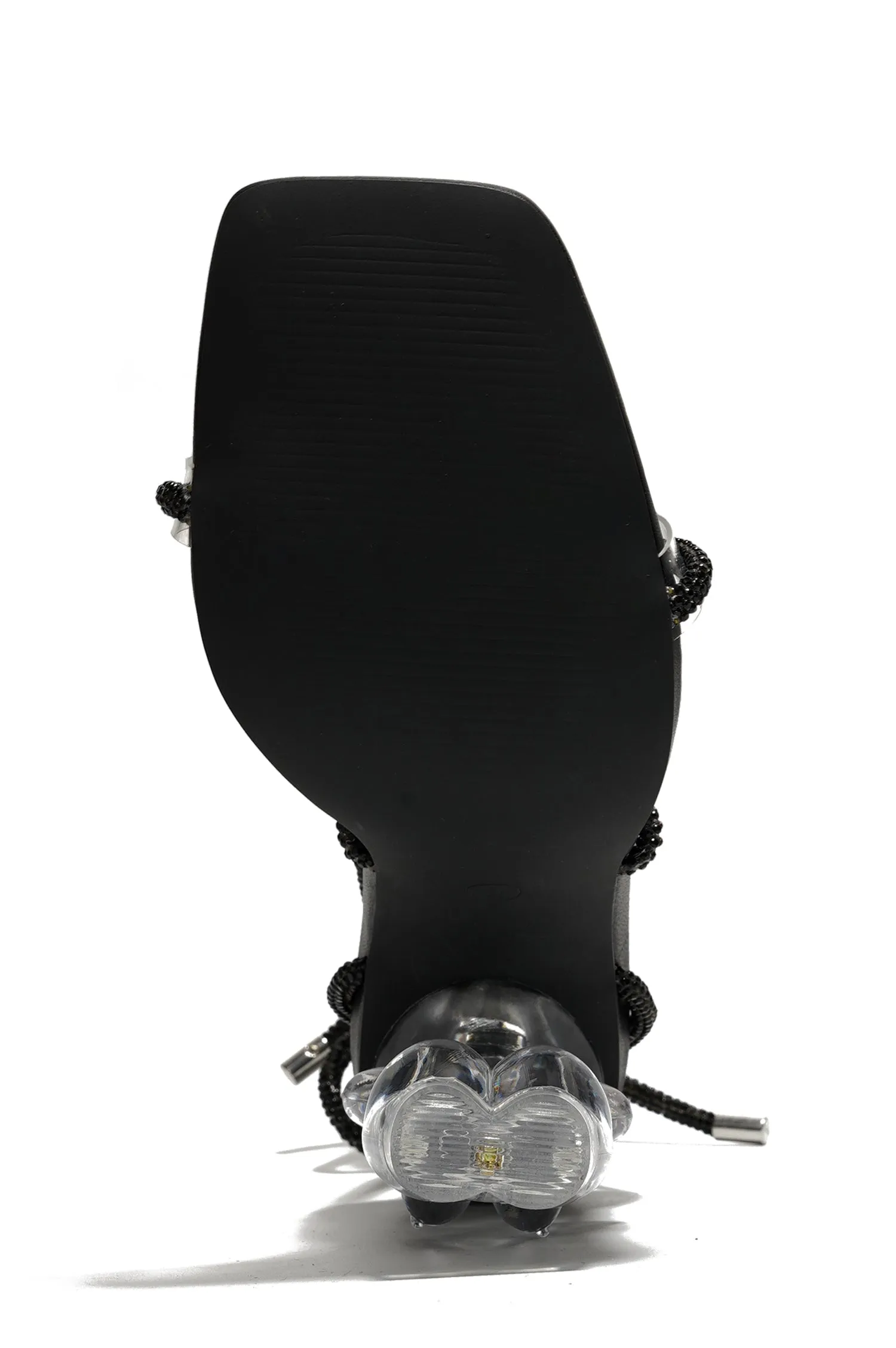 Rhodia Rhinestone Artistry Body Shape Strappy Heels - Black sold by Cape Robbin product image thumbnail 3