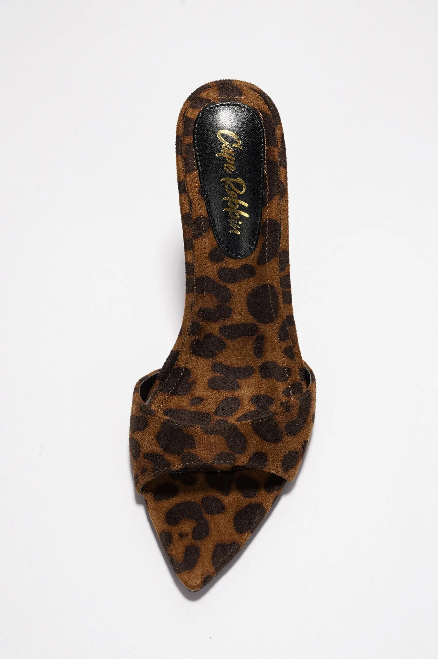 Dulcea Women's Slip-on Animal Print Heels 4 Inch Stiletto - Leopard sold by Cape Robbin product image thumbnail 4