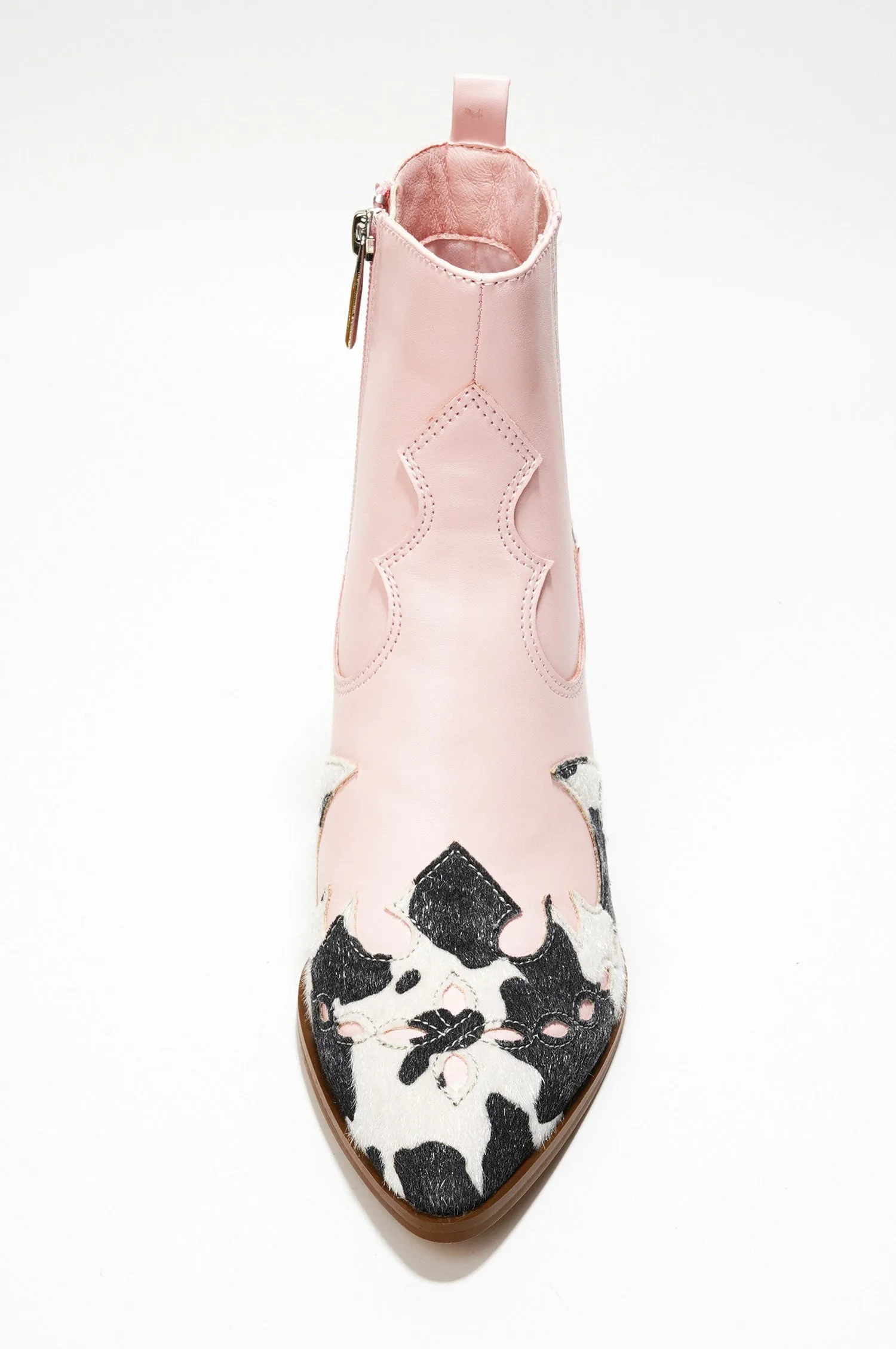 Janesa Animal Print Western Ankle Boots - Pink sold by Cape Robbin product image thumbnail 4
