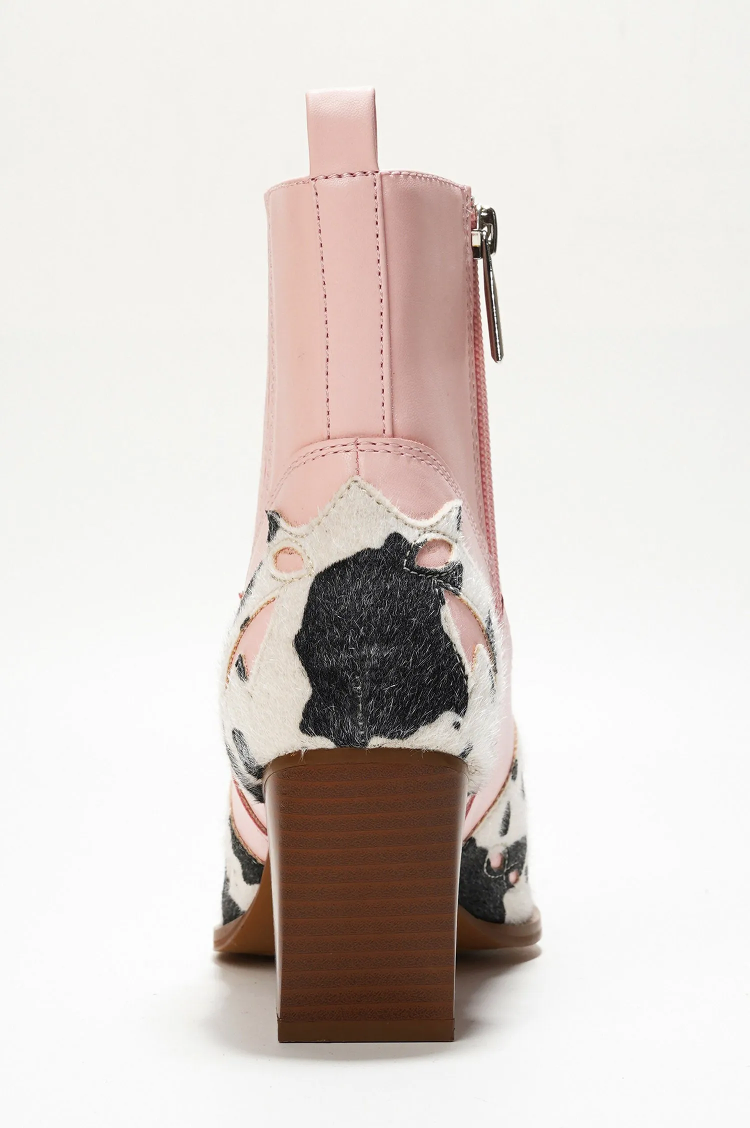 Janesa Animal Print Western Ankle Boots - Pink sold by Cape Robbin product image thumbnail 5