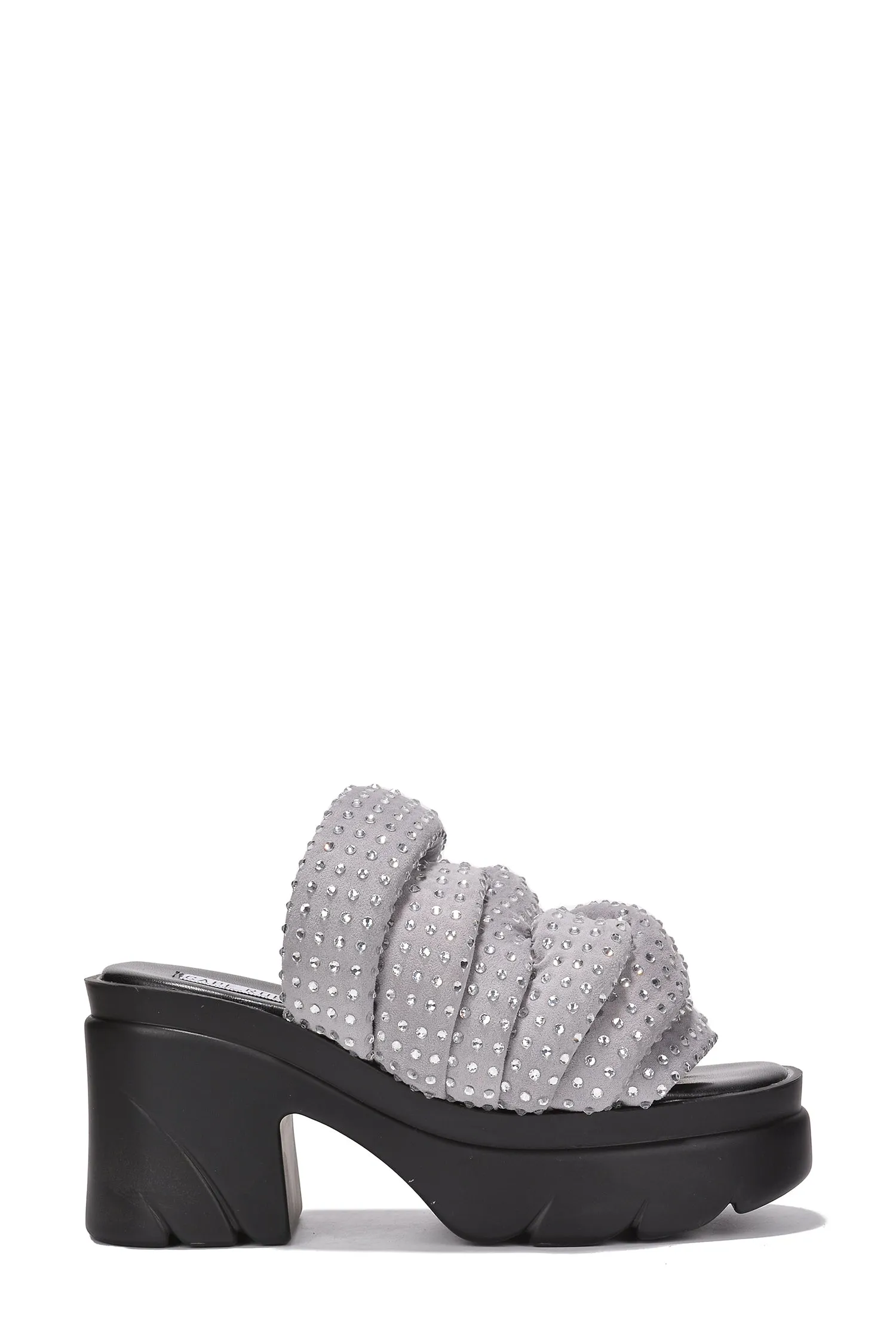 Cani Chunky Mid Block Platform Lug Sandals - Black sold by Cape Robbin product image thumbnail 2