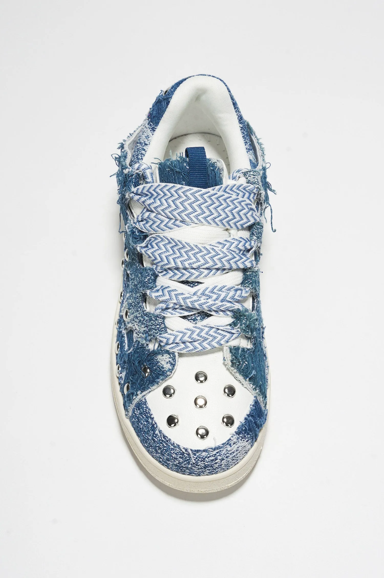 Rani studded Lace-up Sneaker - Denim sold by Cape Robbin product image thumbnail 4