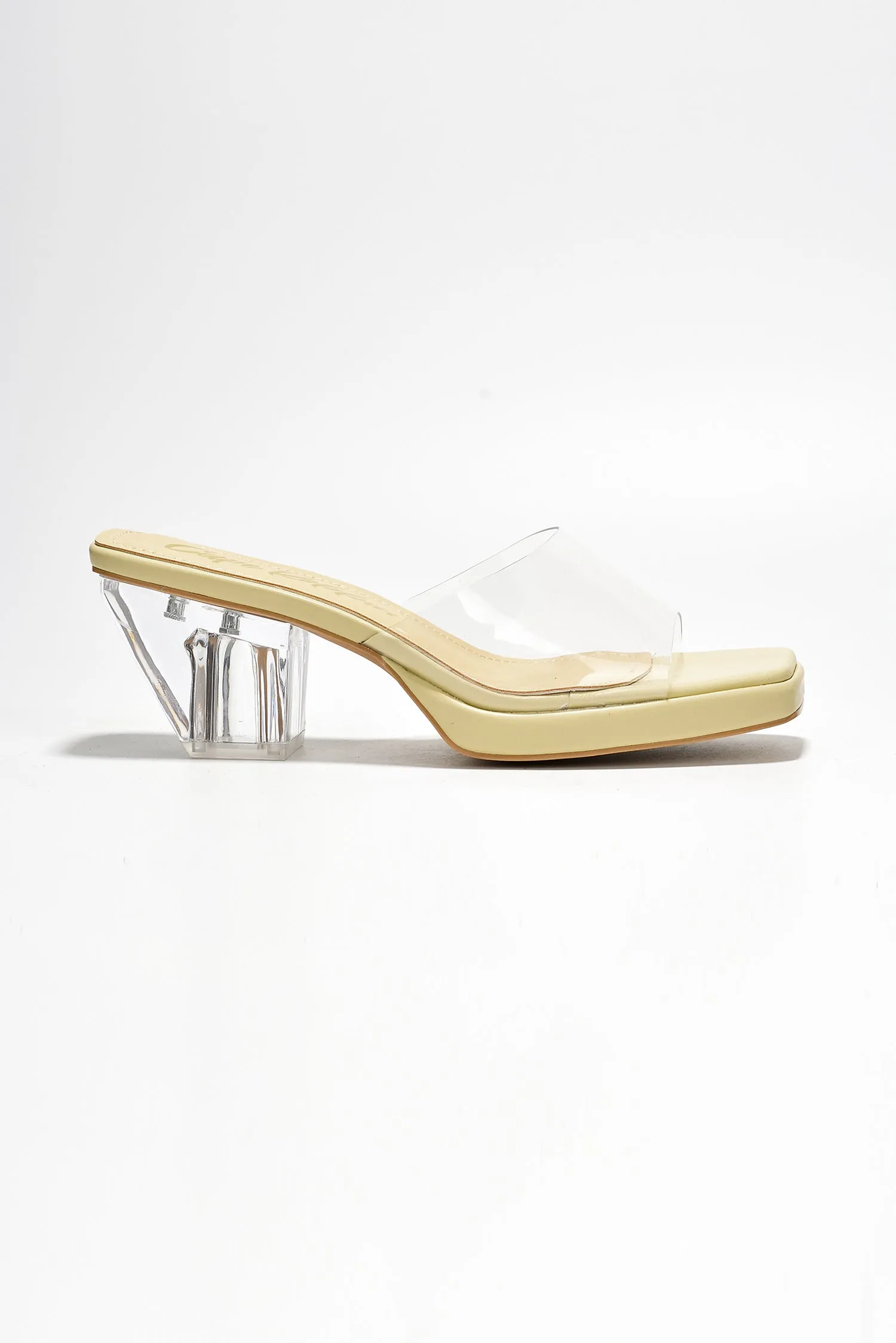 Dionne Micro Platform Lug Sole Block Heels - Beige sold by Cape Robbin product image thumbnail 3