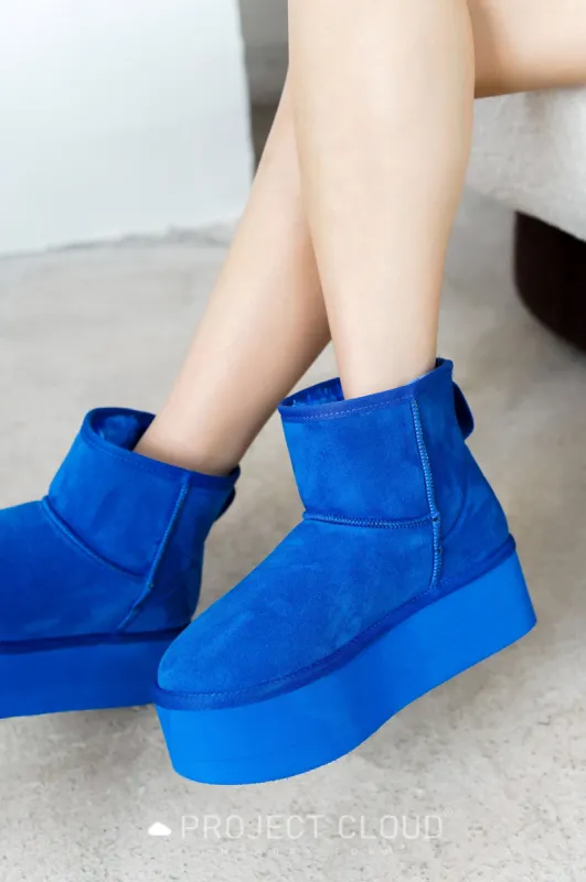 Nomel Trendy Ankle Platform Booties - Blue sold by Cape Robbin