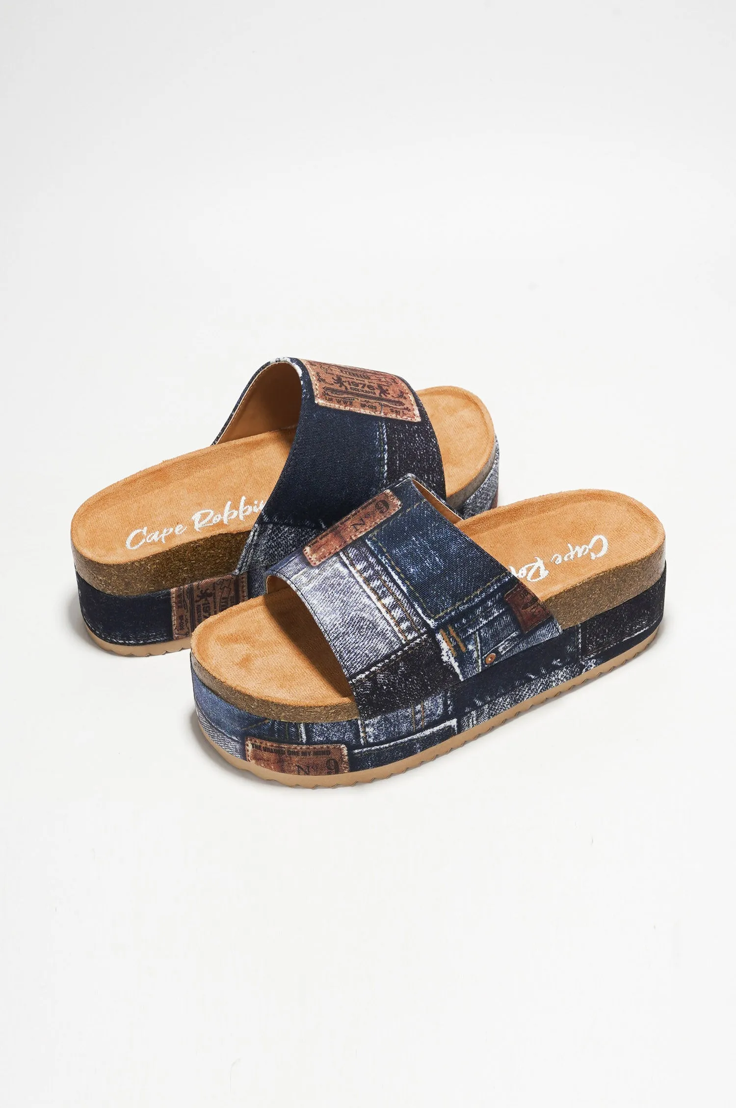 Hacha Garden Party Flatform Sandals - Denim sold by Cape Robbin product image thumbnail 2