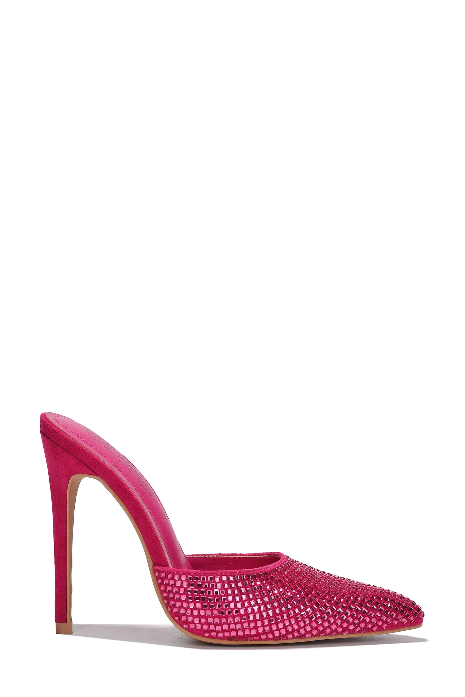 Klayton Embellished Suede Pointy Toe Heels - Fuchsia sold by Cape Robbin product image thumbnail 2