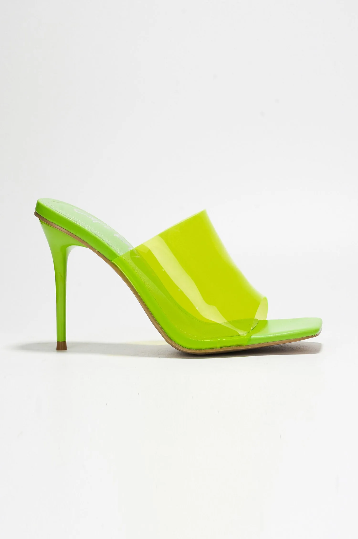 Suellen Open Square Toe Skinny High Heels - Lime sold by Cape Robbin product image thumbnail 3