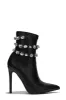Bekki Pointy Toe Stiletto Heel Gem Booties - Black sold by Cape Robbin