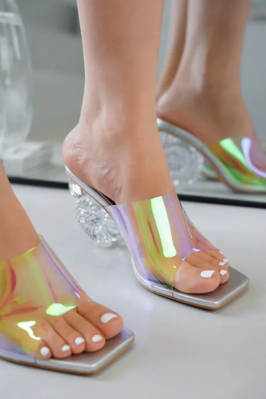 Robertaa Open Square Toe Novelty Heel - Ice sold by Cape Robbin