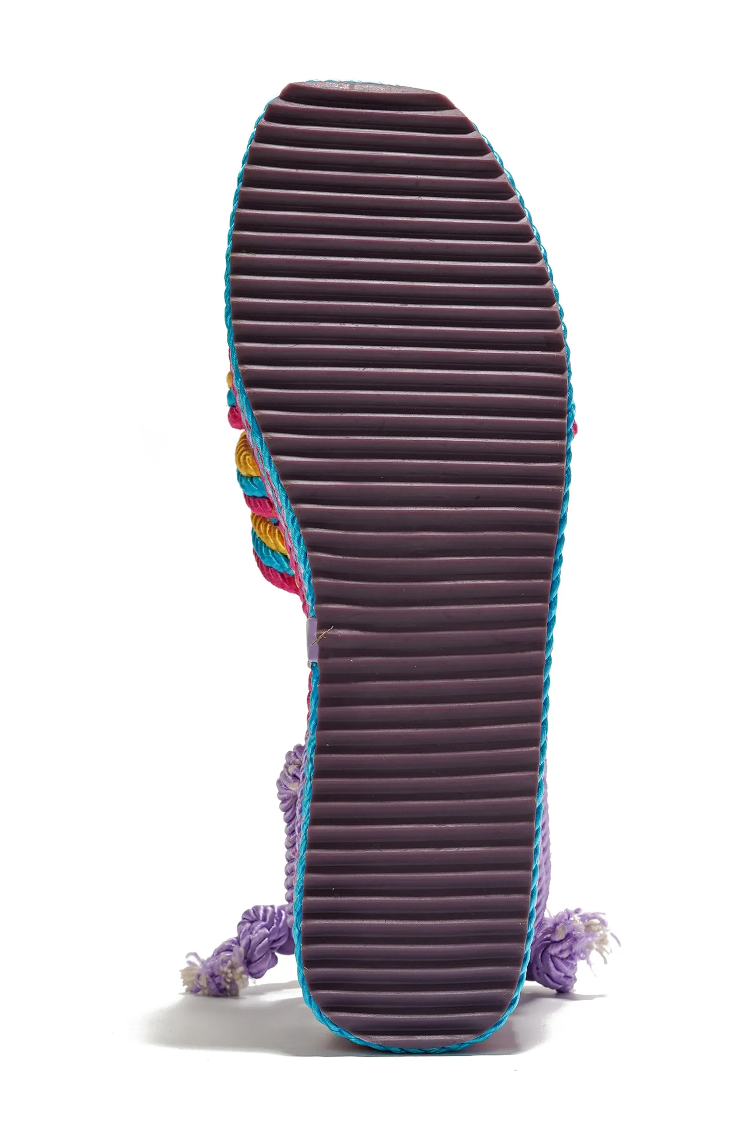 Sandralyn Strappy Rope Square Toe Platform - Purple sold by Cape Robbin product image thumbnail 3