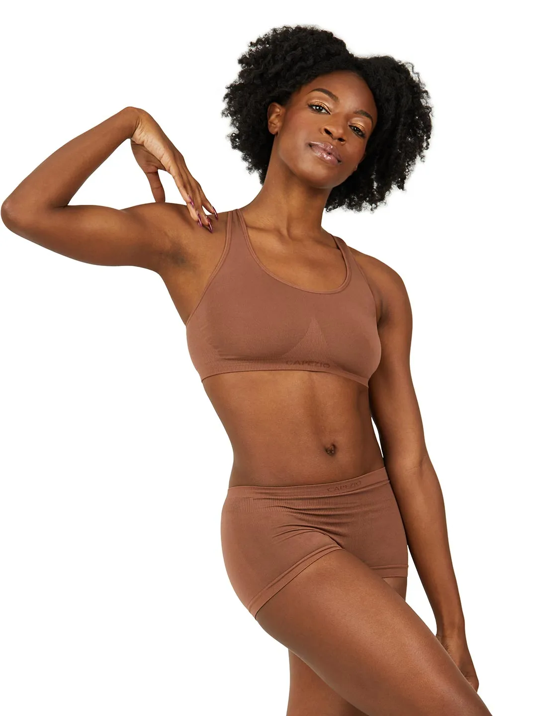 Seamless Racerback Sports Bra sold by Capezio