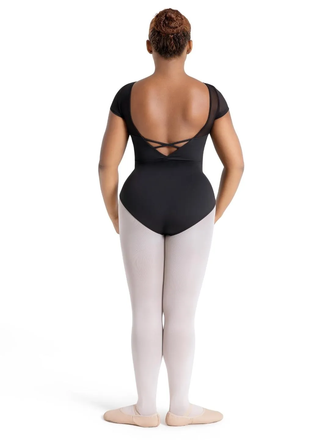 Meryl Mesh Yoke Short Sleeve Leotard sold by Capezio product image thumbnail 2