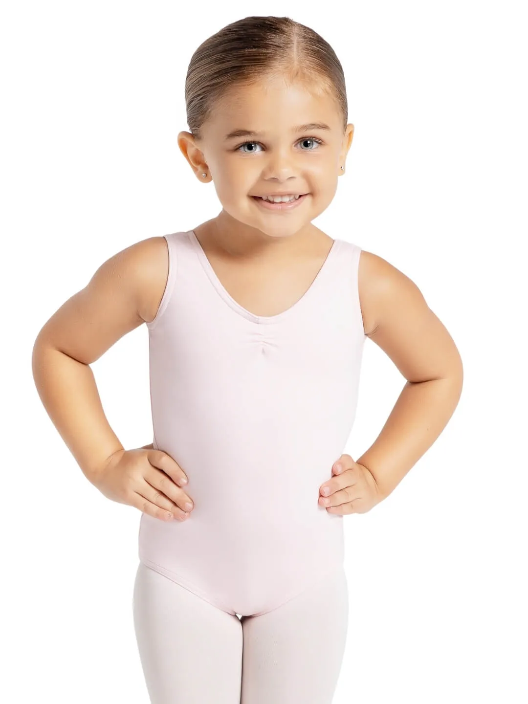 Studio Collection Pinch Front V Neck Leotard - Girls sold by Capezio