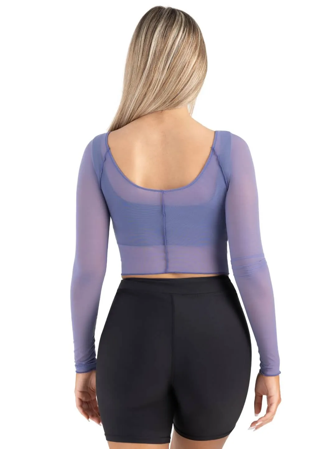 Sunset Nostalgia Dusk Longsleeve Mesh Top sold by Capezio product image thumbnail 4