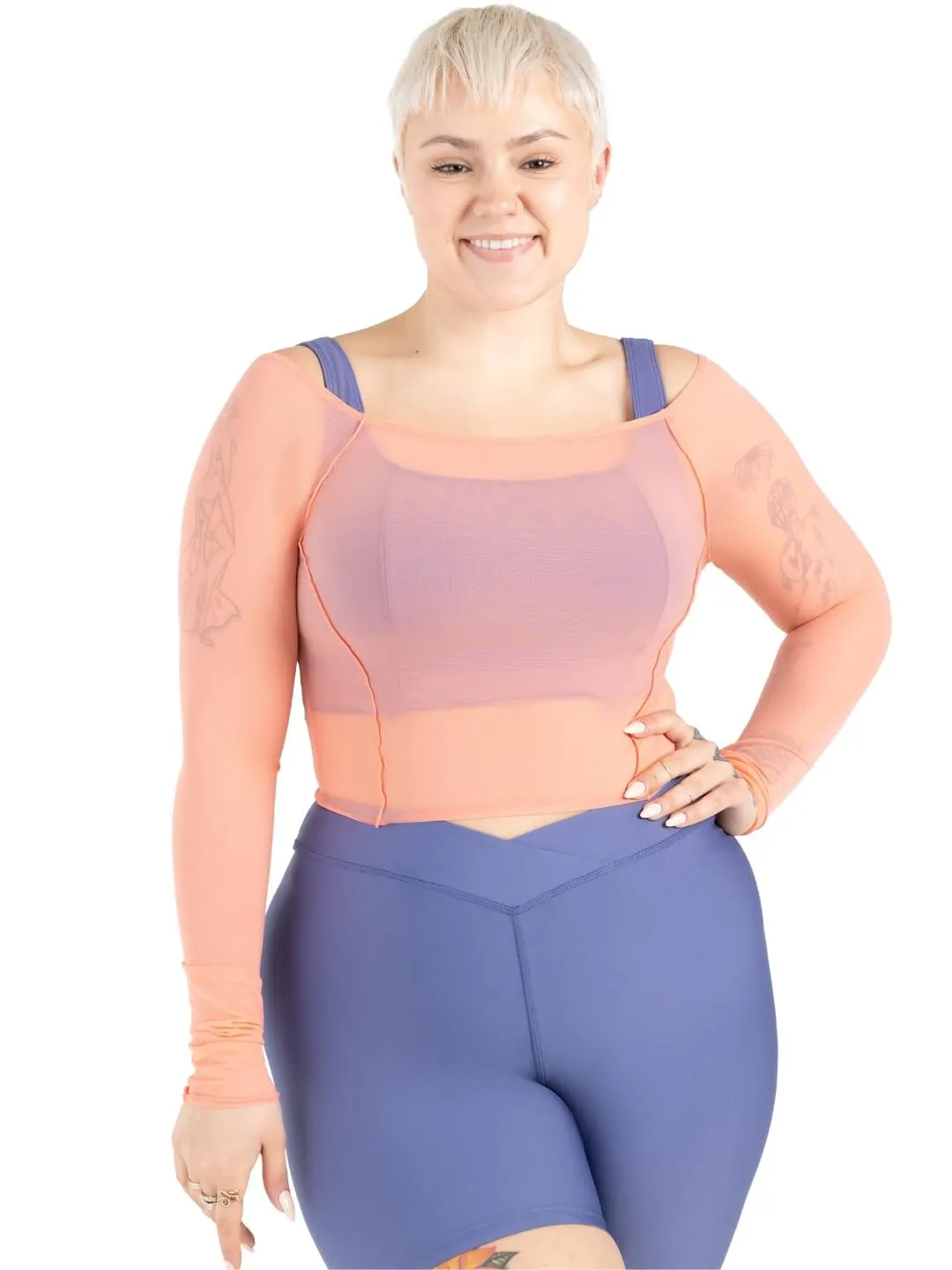 Sunset Nostalgia Dusk Longsleeve Mesh Top sold by Capezio product image thumbnail 2